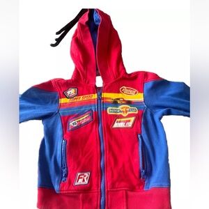 Disney Pixar cars lightning McQueen 95 Zipped Hoodie Vintage Red Size 4T/ 104 Cm